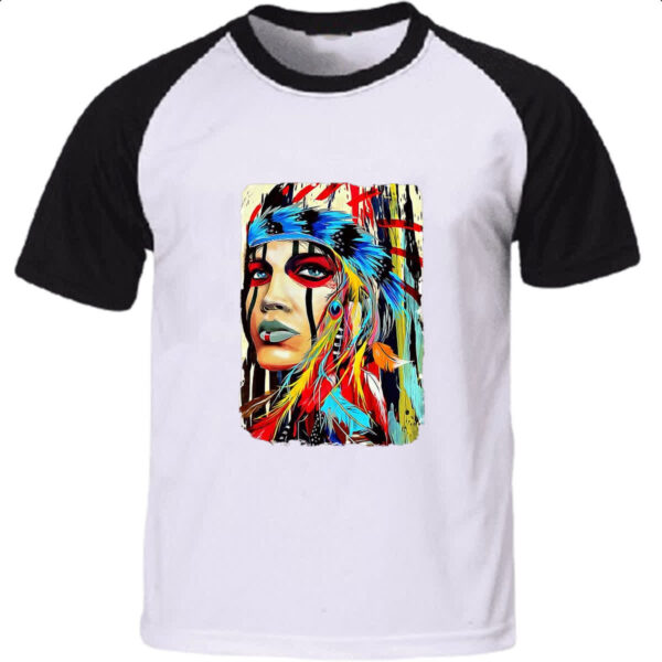 Camiseta Raglan India Americada Print Color