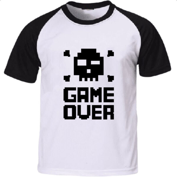 Camiseta Raglan 8 Bits Game Over