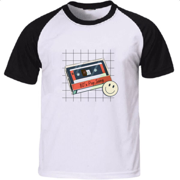 Camiseta Raglan Fita K7 80 Pop Song