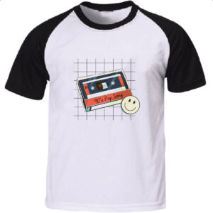 Camiseta Raglan Fita K7 90 Pop Song