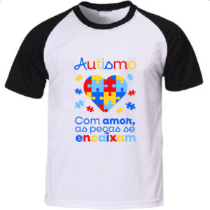 Camiseta Raglan Autismo amor encaixa
