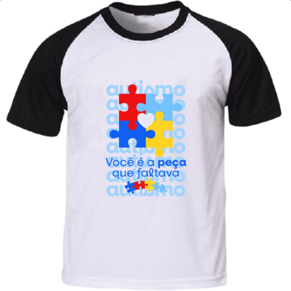 Camiseta Raglan Autismo peca que faltava