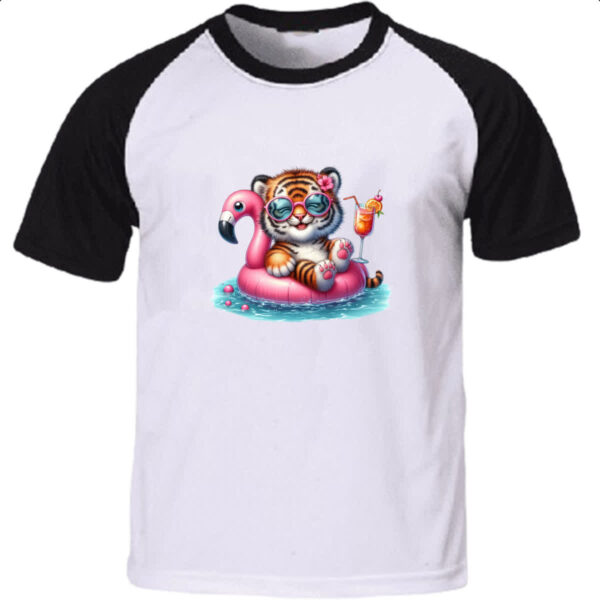 Camiseta Raglan Tigre na boia