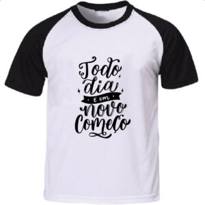 Camiseta Raglan Todia dia novo comeco