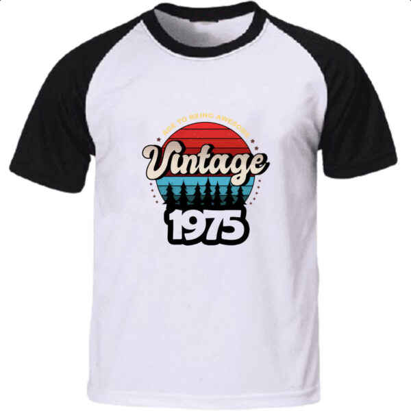 Camiseta Raglan Vintage being awesome 1975