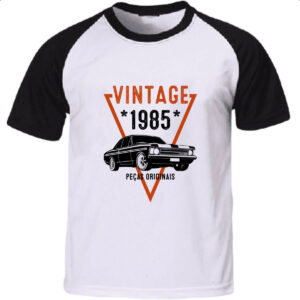 Camiseta Raglan Vintage Pecas Originais 1985
