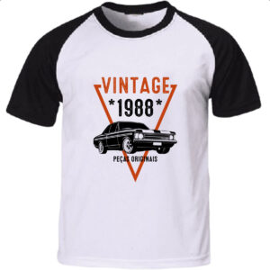 Camiseta Raglan Vintage Pecas Originais 1988