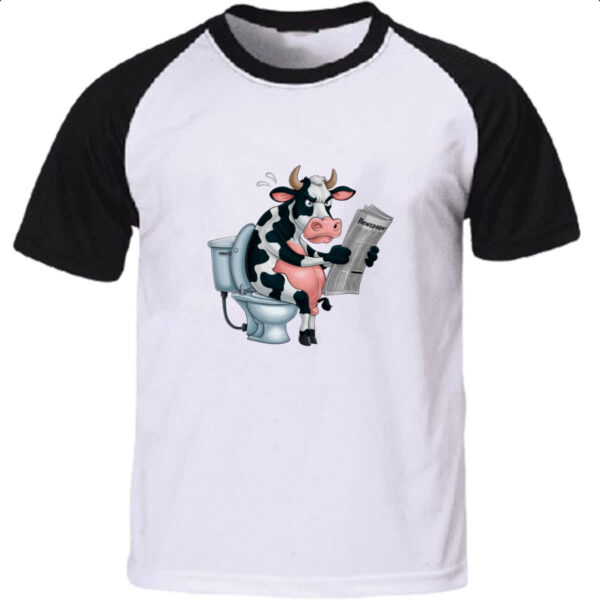 Camiseta Raglan Vaca na sala de forca