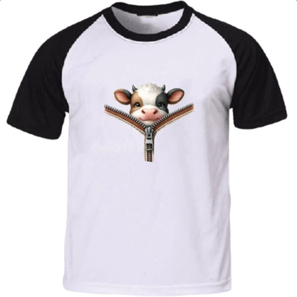 Camiseta Raglan Vaca no ziper