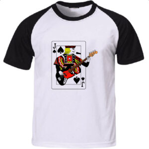 Camiseta Raglan Valete de Espadas do Rock