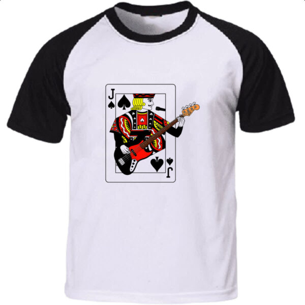 Camiseta Raglan Valete de Espadas do Rock