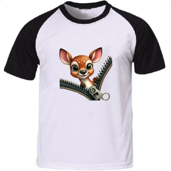 Camiseta Raglan Veado no ziper