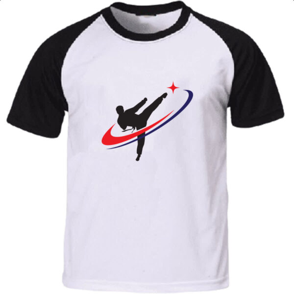 Camiseta Raglan Taekwondo kick in star