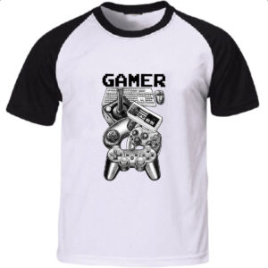 Camiseta Raglan Viciado em games