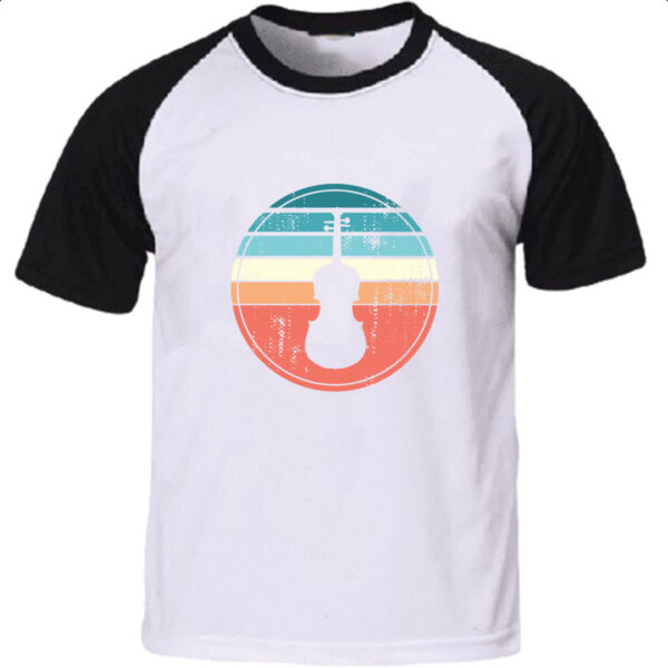 Camiseta Raglan Violino Sunset Art