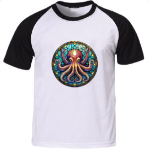 Camiseta Raglan Vitral Octopus