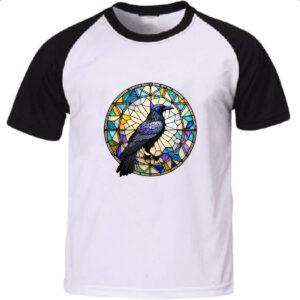 Camiseta Raglan Vitral corvo