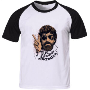 Camiseta Raglan Viva sociedade alternativa