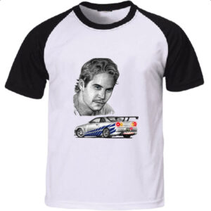 Camiseta Raglan Brian Skyline GTR Grafite