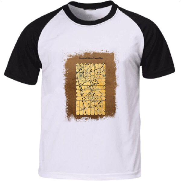 Camiseta Raglan Grimm Mapa completo das chaves