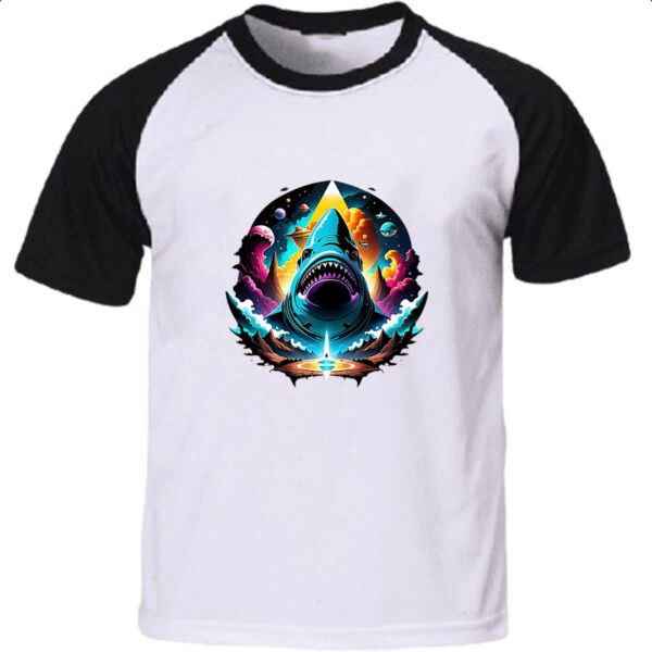 Camiseta Raglan Tubarao nebulosa