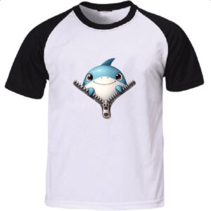 Camiseta Raglan Tubarao no ziper