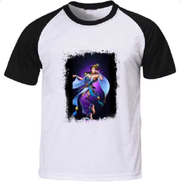 Camiseta Raglan Empires and Puzzles heroi Diaochan