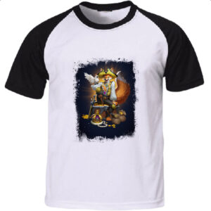 Camiseta Raglan Empires and Puzzles heroi Silverpaw