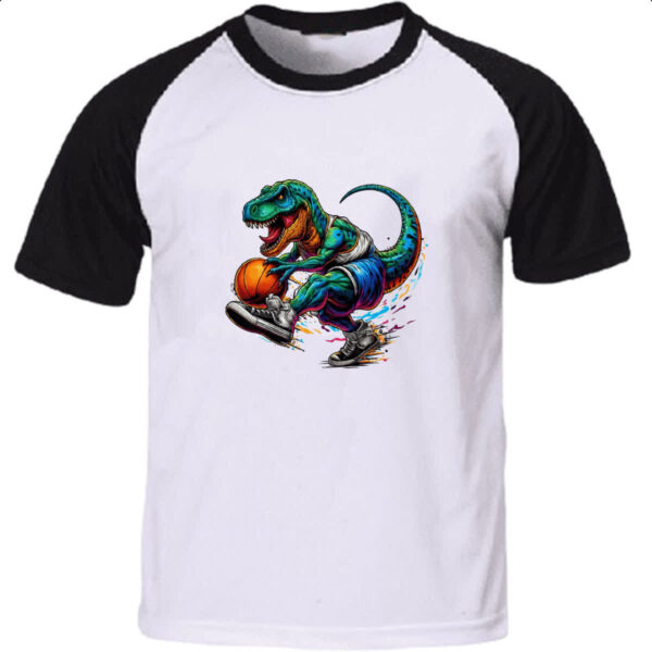 Camiseta Raglan T-Rex Basketball