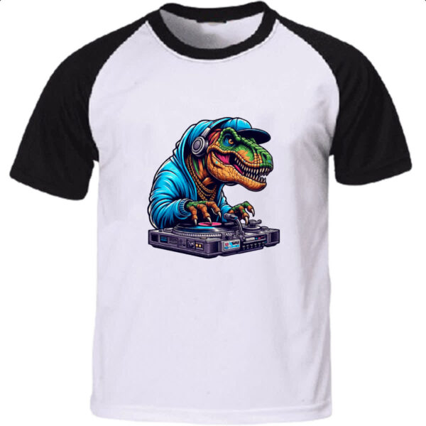 Camiseta Raglan T-Rex DJ