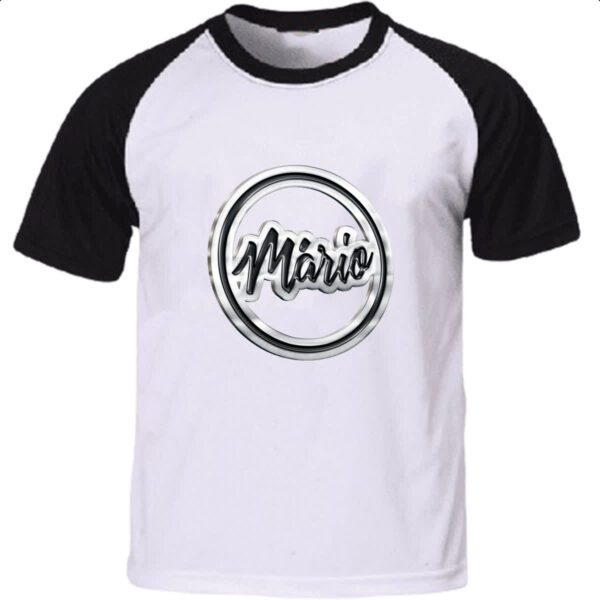 Camiseta Raglan Mario Metal Logo