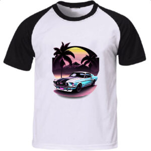 Camiseta Raglan Mustang Sunset Arte