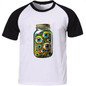 Camiseta Raglan Olhos em conserva