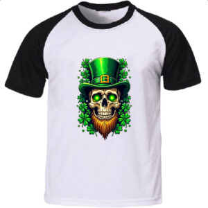 Camiseta Raglan Skull Leprechaun