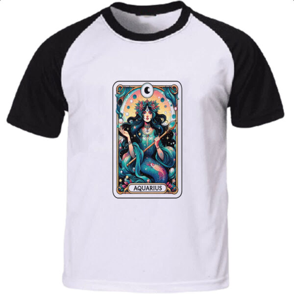 Camiseta Raglan Signo Carta Taro Aquario