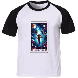 Camiseta Raglan Signo Carta Taro Escorpiao