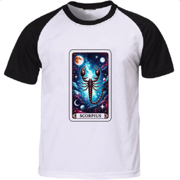 Camiseta Raglan Signo Carta Taro Escorpiao