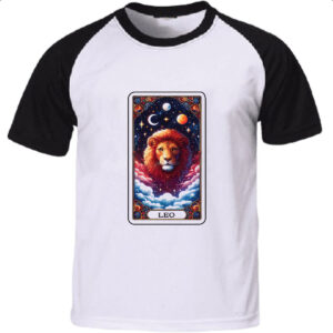 Camiseta Raglan Signo Carta Taro Leao