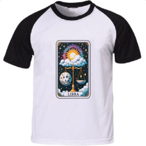 Camiseta Raglan Signo Carta Taro Libra