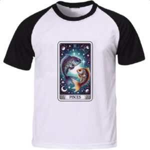 Camiseta Raglan Signo Carta Taro Peixes