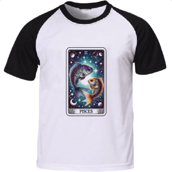 Camiseta Raglan Signo Carta Taro Peixes