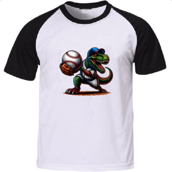 Camiseta Raglan T-Rex baseball