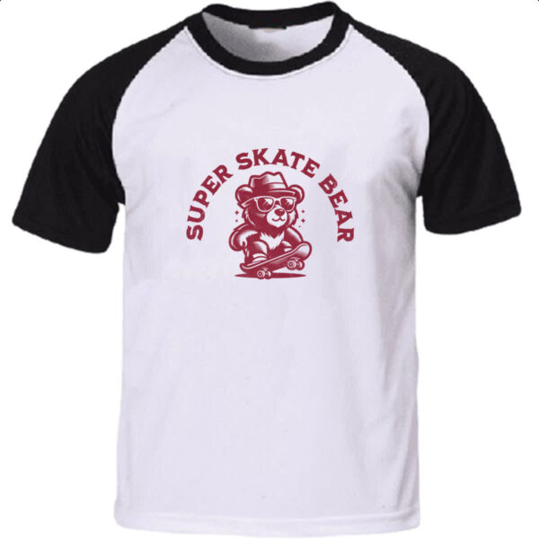 Camiseta Raglan Urso super skate