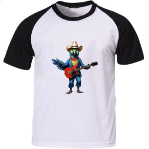 Camiseta Raglan Papaguaio guitarrista
