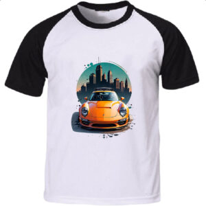 Camiseta Raglan Porche sunset city