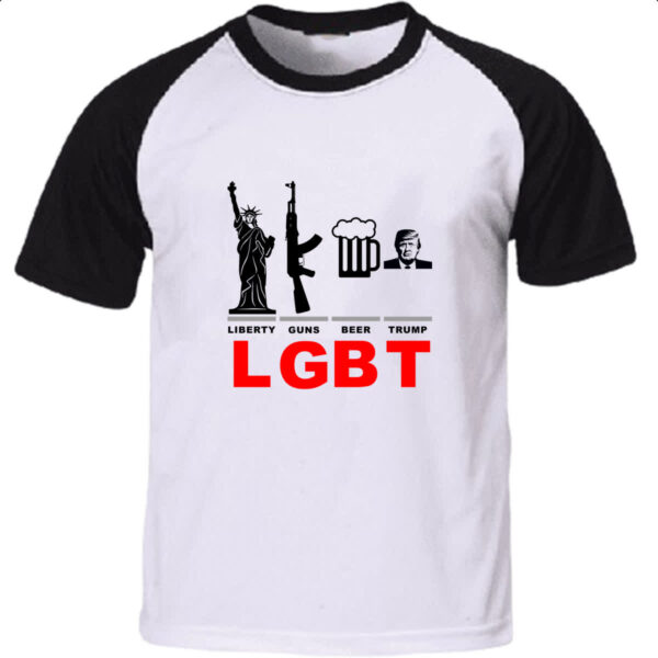 Camiseta Raglan LGBT - American Parody