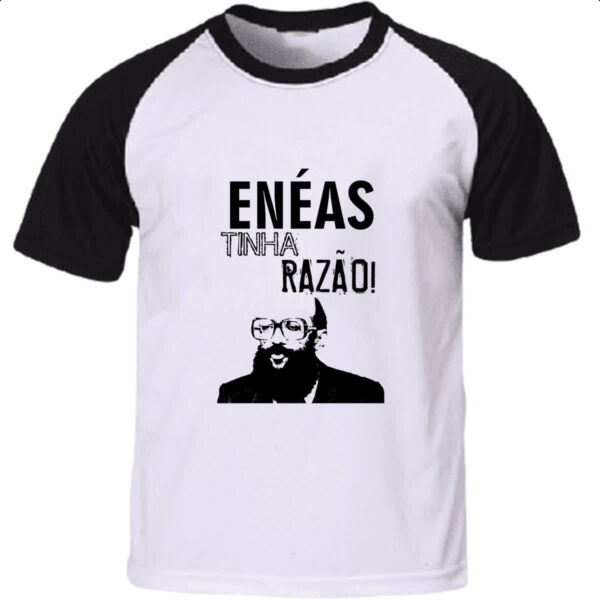 Camiseta Raglan Eneas tinha razao