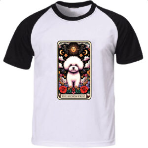Camiseta Raglan Taro cachorro Bichon Frise