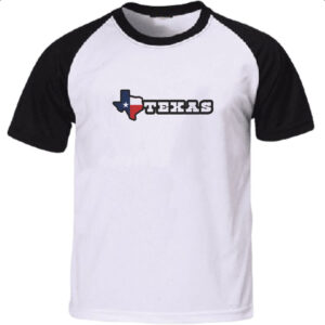 Camiseta Raglan Texas mapa estado country
