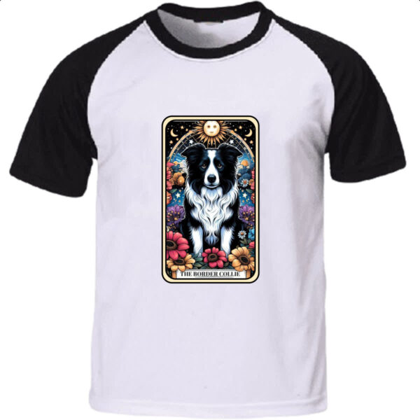 Camiseta Raglan Taro cachorro Border Collie